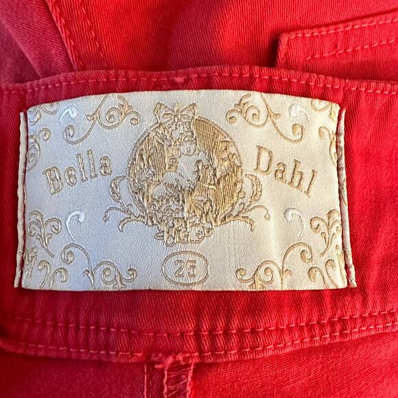 Bella Dahl Womens size 25 High Waist Cuffed Shorts Red - Picture 5 of 8